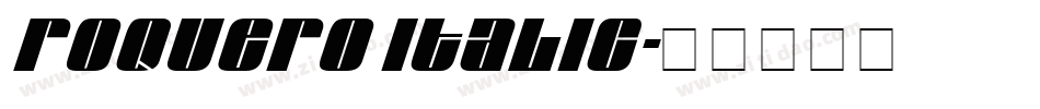ROQUERO ITALIC字体转换